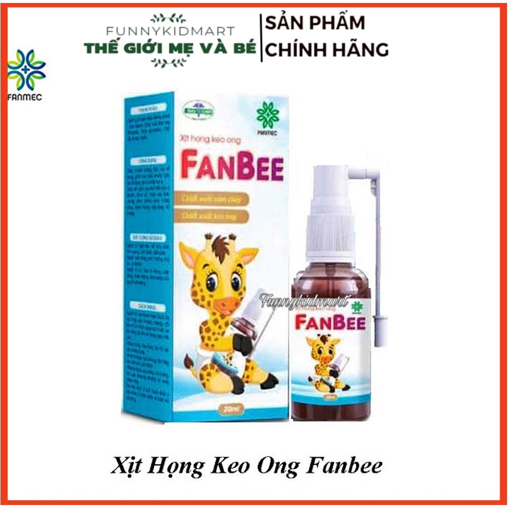 Xịt Họng Keo Ong Fanbee - Xóa Tan Ngạt Mũi,Cảm Lạnh,Cảm Cúm - Chính hãng faneco