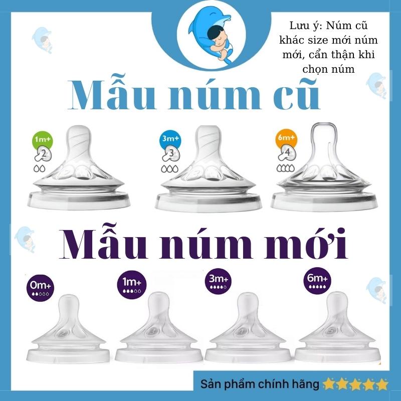 Núm Ti Avent Natural Cho Bình Avent Natural Đủ Size Núm 1,2,3,4,5 Chính Hãng Mẫu Mới