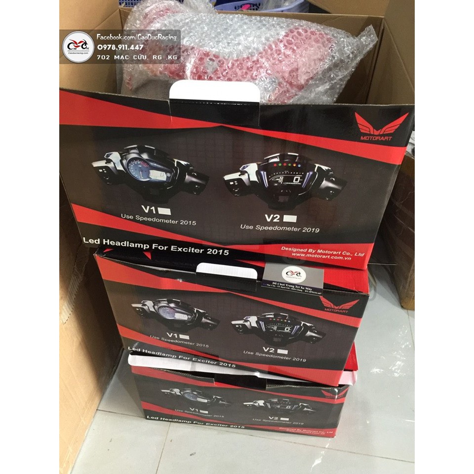 BỘ ĐẦU ĐÈN EX150 2019 GẮN CHO 2015 - MÀU XANH DƯƠNG