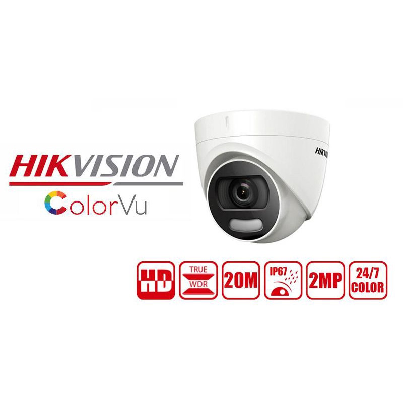 Camera Hikvision DS-2CE72DF0T-F Dome 2.0MP có đèn ban đêm