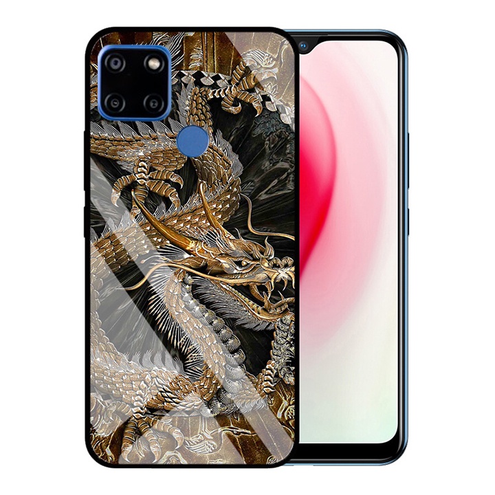 &quot;Ốp lưng Realme C12&quot; Mặt kính 3D sang trọng_Không Nhòe, Không Phai Hình ( Tim shop )