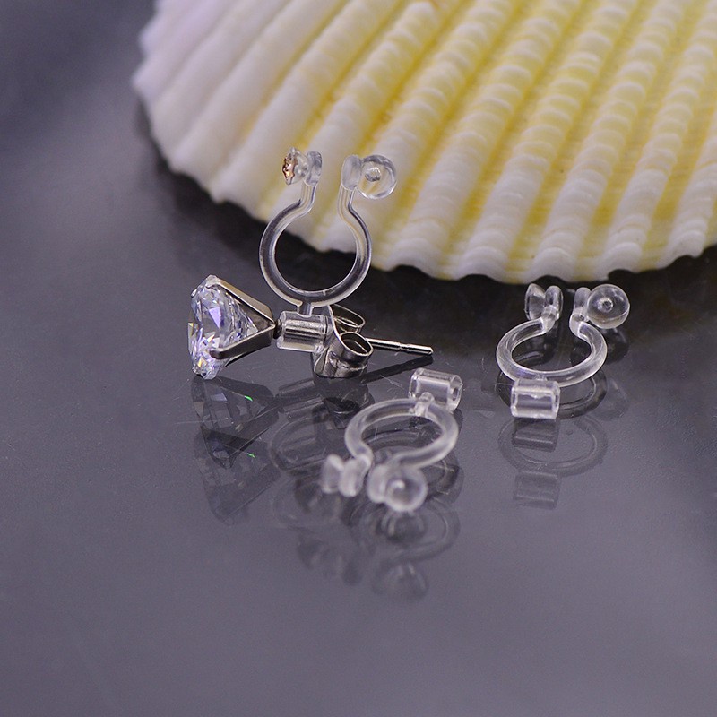 Khuyên Tai Dạng Kẹp Không Xỏ Lỗ Bằng Nhựa Resin Đổi Màu A127