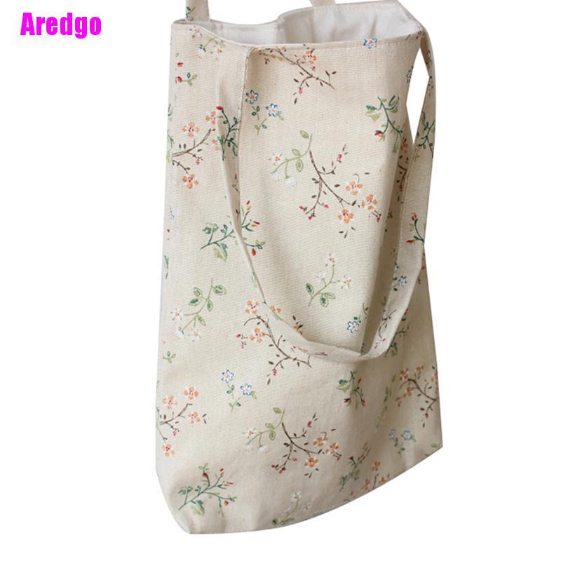 Túi xách tote đeo vai mua sắm bằng cotton linen thời trang cổ điển sành điệu cho nữ