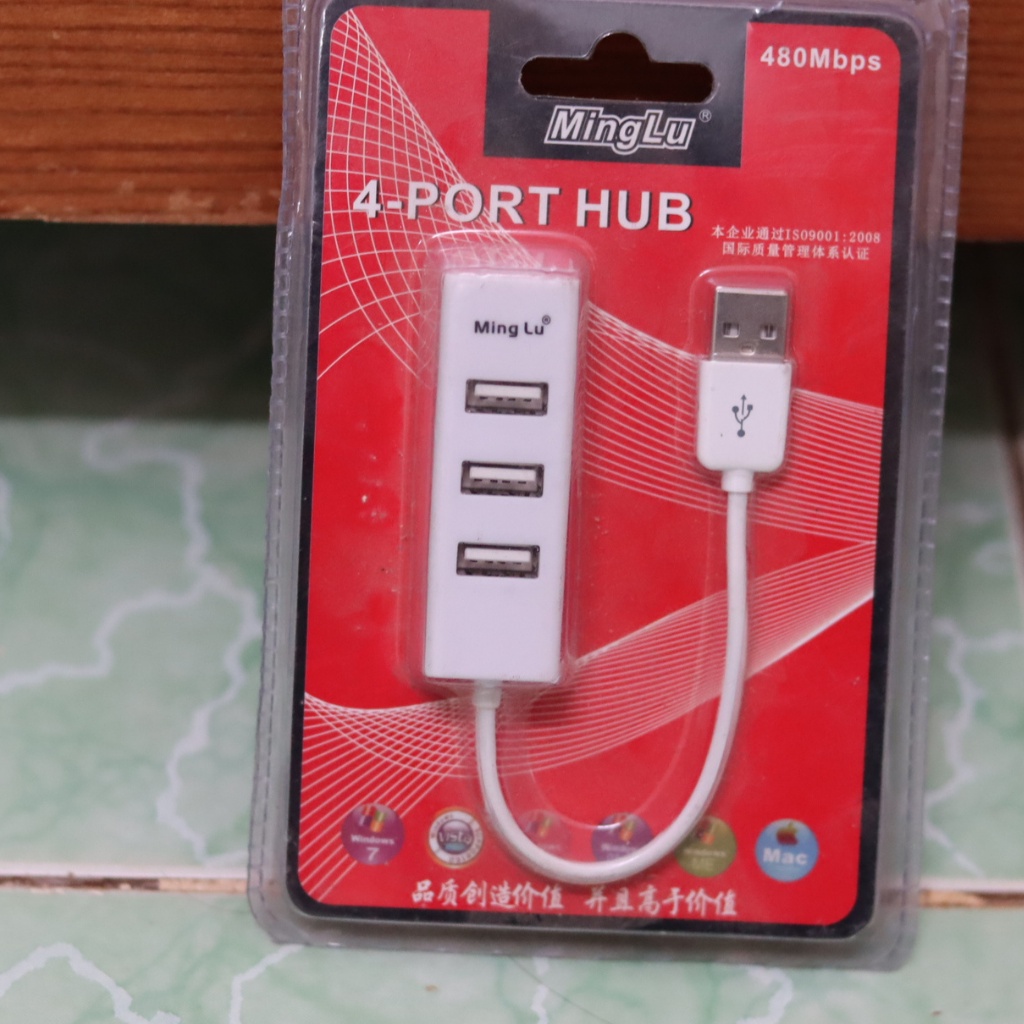 Hub USB cổng chia USB MINGLU 2.0 3.0 bộ 4 cổng Chính Hãng Bảo hành 12 tháng