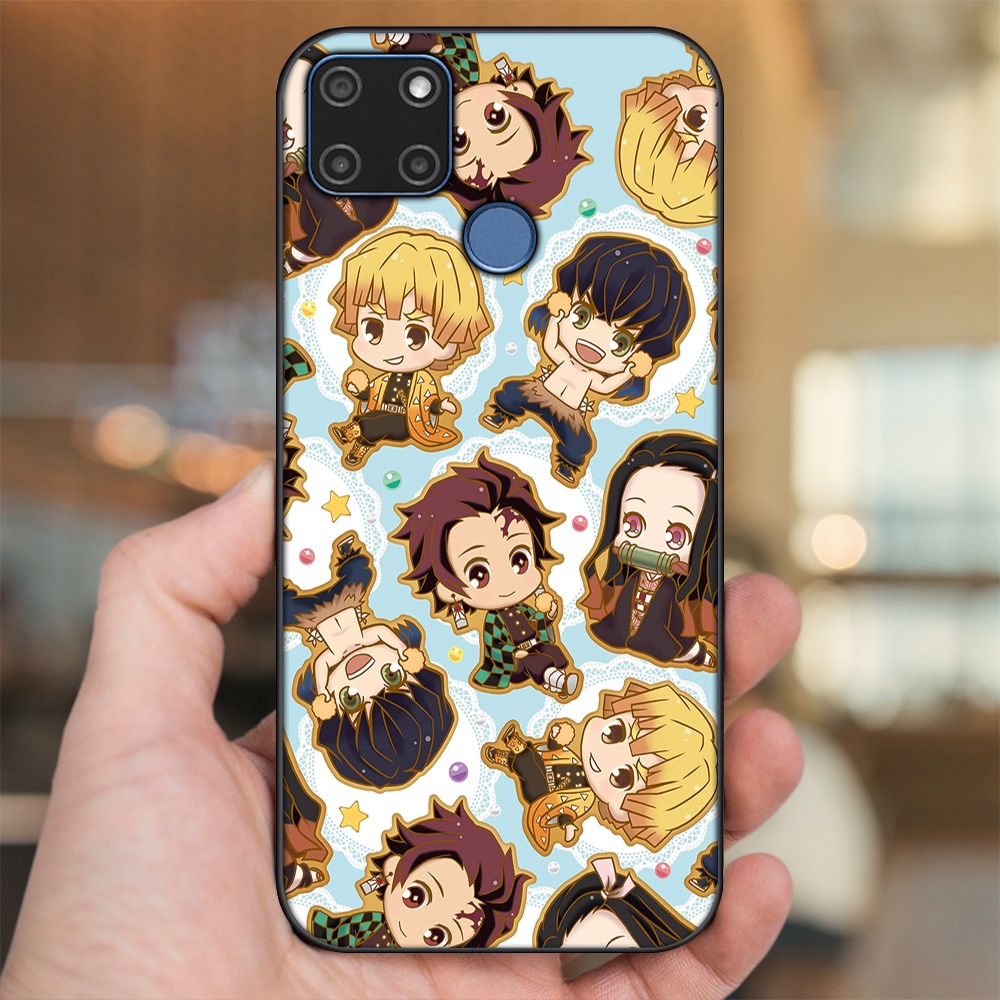 Ốp lưng Realme C12, C21Y viền đen in hình Zenitsu Kimetsu no Yaiba