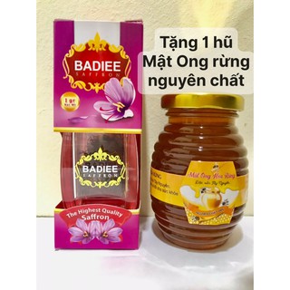 Nhụy Hoa Nghệ Tây thương hiệu Saffron Badiee Hộp 01gr/ "Tặng 150gr mật ong rừng"