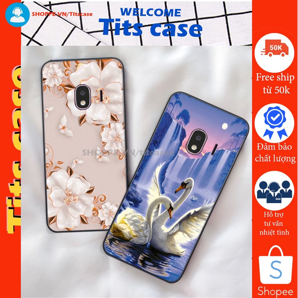 Ốp lưng Samsung Galaxy J2 PRO / J2 CORE / J4 2018 in hình thiên nga,hoa may mắn, đặc sắc ĐỘC - LẠ - BỀN