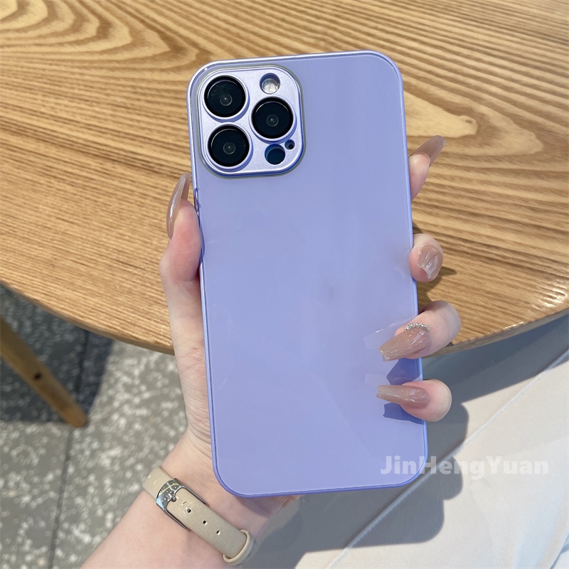Ốp Điện Thoại Mặt Kính Sapphire Phiên Bản Nâng Cấp Bảo Vệ Ống Kính Cho Iphone 13 12 11 Pro Max