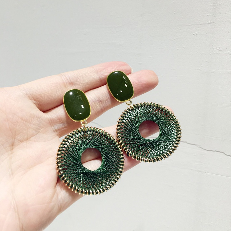 Bông Tai Mạ Bạc 925 Hình Tròn Cỡ Lớn Thời Trang Dành Cho Nữ