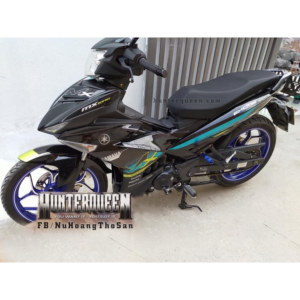 Tem rời Exciter 150.Tem MX cho xe đen. Thay đổi màu sắc và chi tiết theo yêu cầu. Sắc nét, bền màu