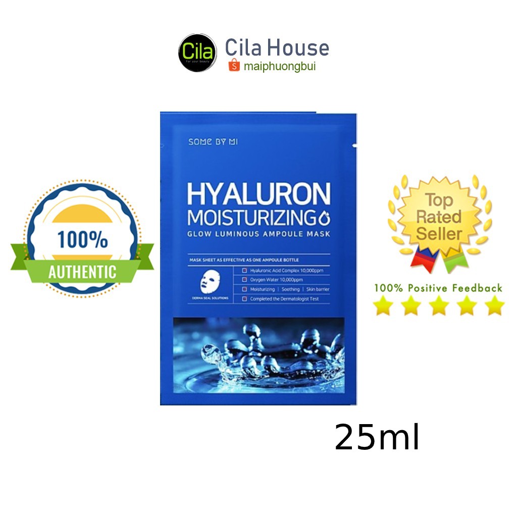 Miếng mặt Nạ SOME BY MI HYALURON MOISTURING SHEET MASK Cấp Nước 25g - Cila House