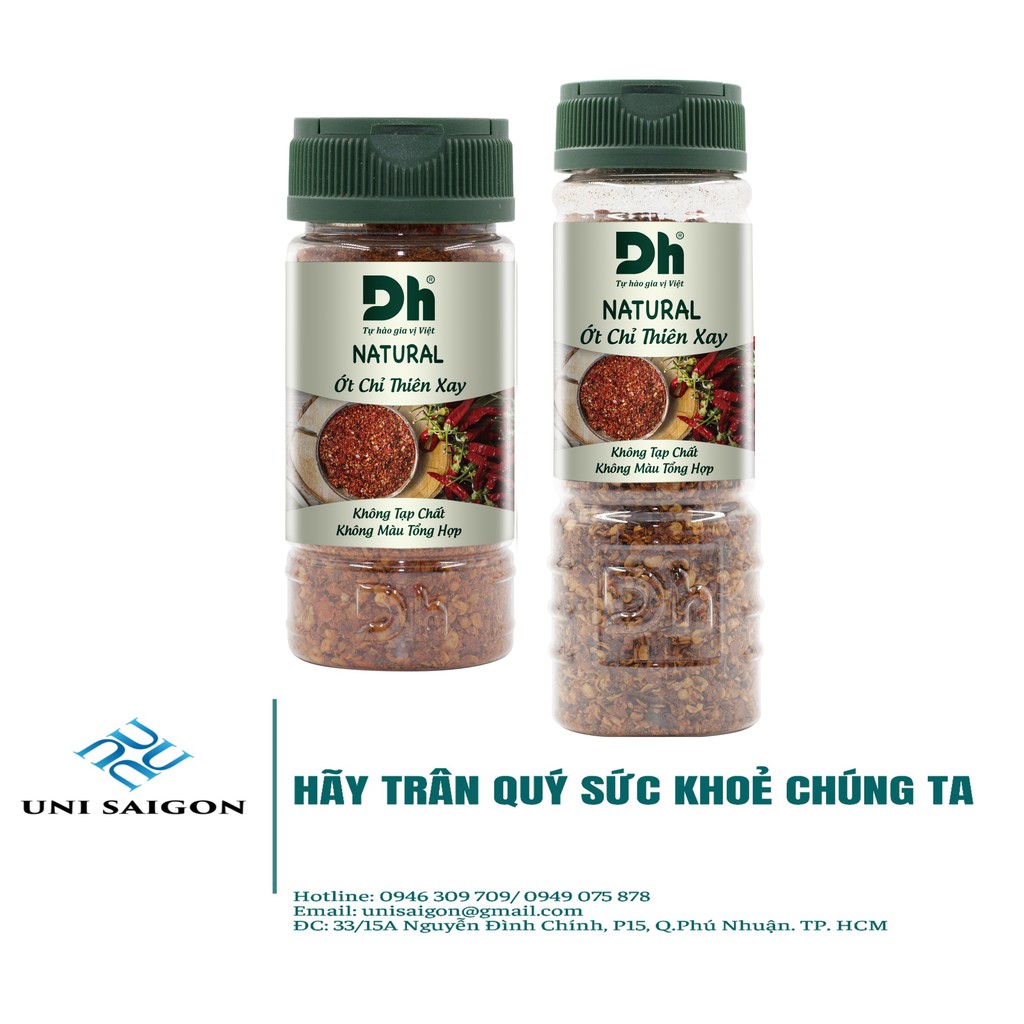 Hũ Natural Ớt Chỉ Thiên Xay - Thương hiệu DH Foods