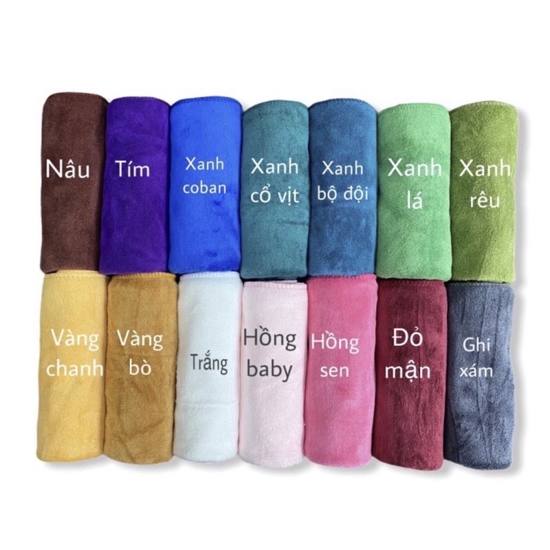 Khăn gội đầu 35x75cm, quấn đầu loạisiêu thấm nước cho spa và salon tóc đủ kích thước