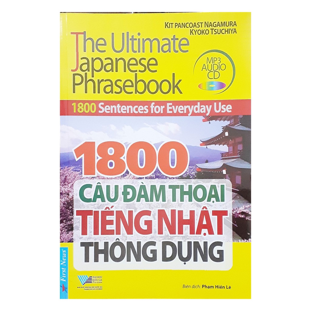 Sách - 1800 câu đàm thoại tiếng Nhật thông dụng ( kèm CD)