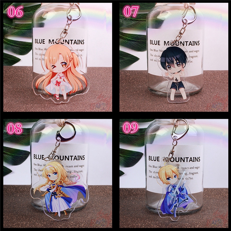 Móc khóa in hai mặt hình nhân vật hoạt hình Anime