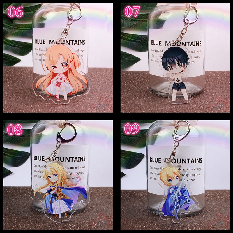 ❀ Sword Art Online - SAO Móc khóa - Series 01 ：9 Styles ❀ 1Pc Anime Character Acrylic Keyrings Pendant Gifts Keychains