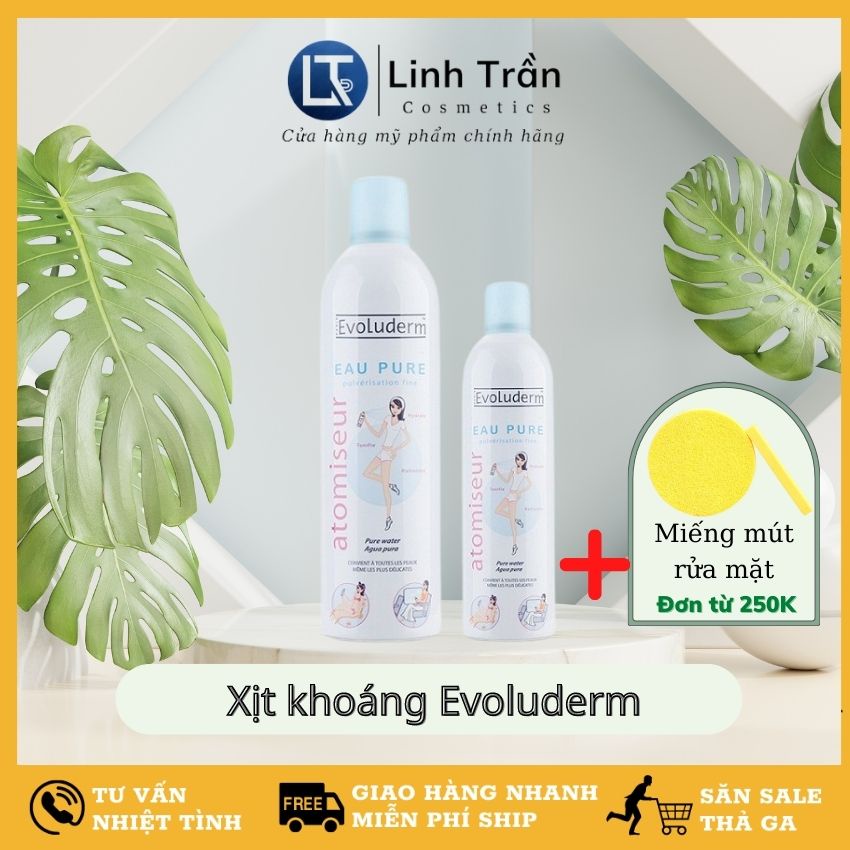 Xịt khoáng Evoluderm 200ml và 400ml Pháp chính hãng