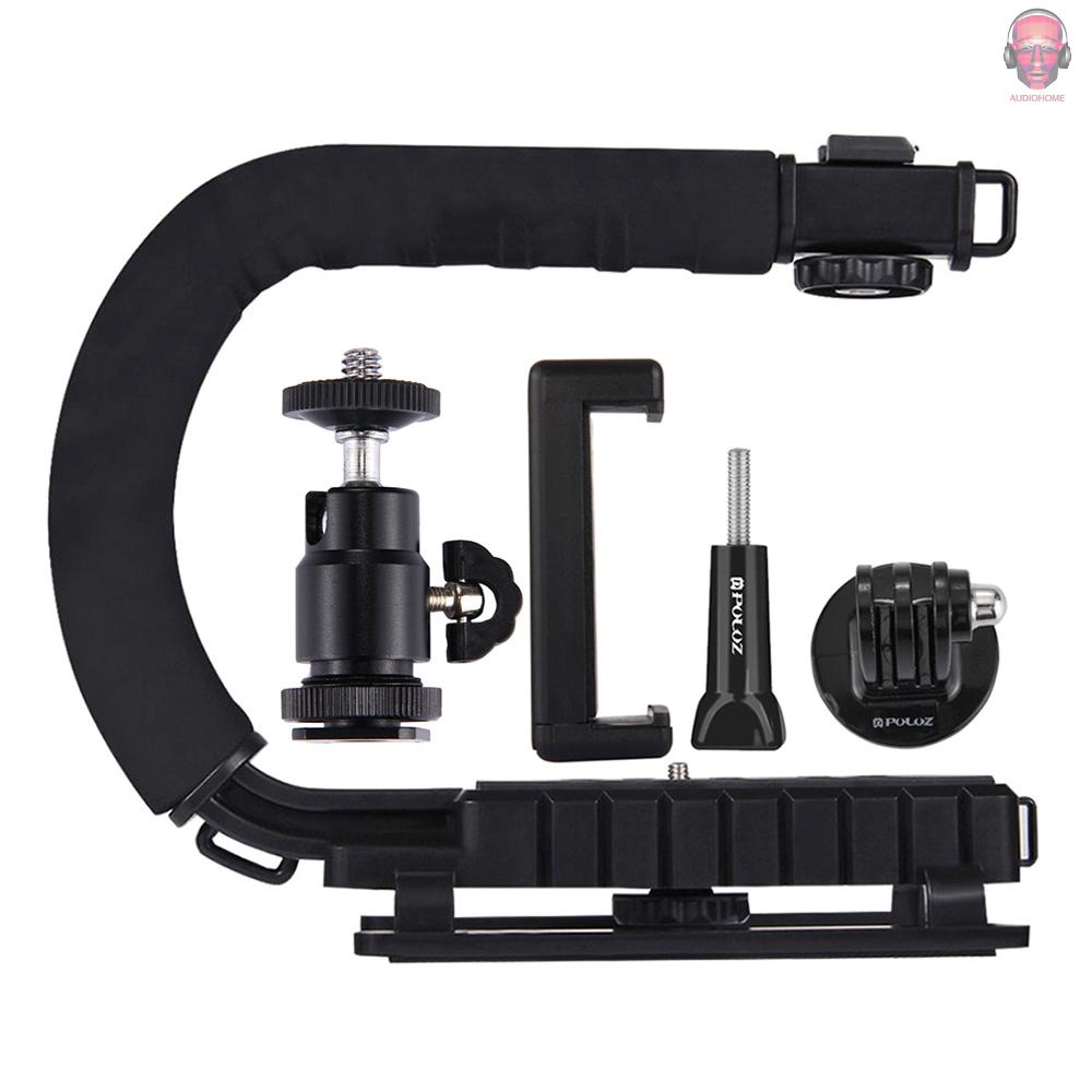 AUDI   PULUZ U-Shaped Portable Handheld Camera Holder Video Handle DV Bracket C-Shaped Steadicam Stabilizer Kit for All SLR Cameras and Home DV Camera