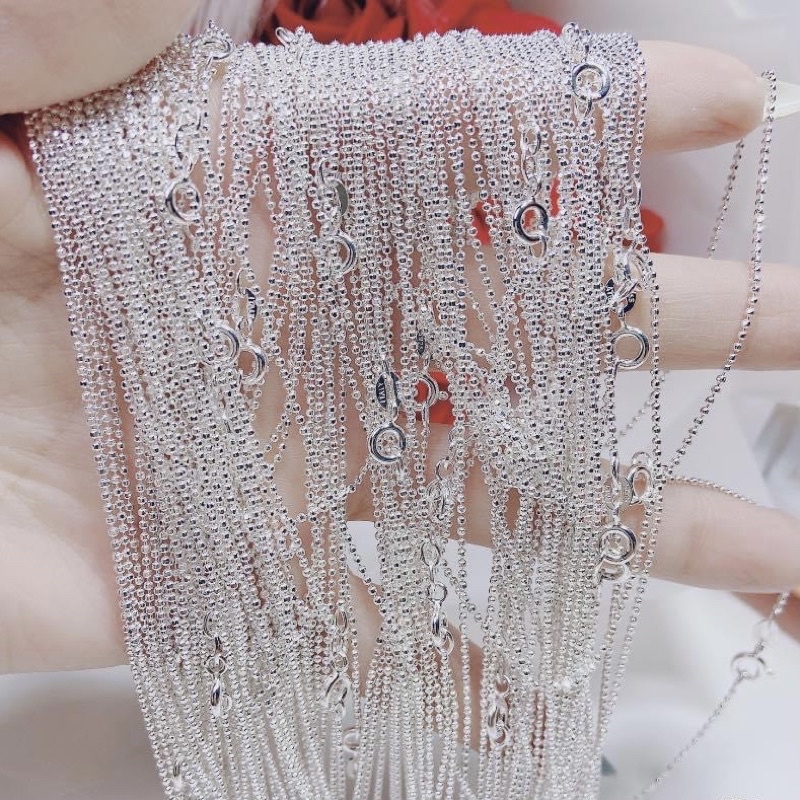 Dây bi Bạc S925 - Dây chuyền nữ Bi bạc S925 - Vàng Bạc Khải Khải