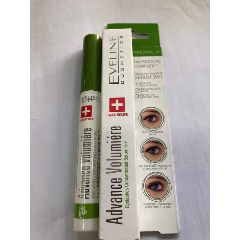 Serum dưỡng dài mi Eyelashes activator 3 in 1 3in1 (made in Ba Lan) advance volumiére eveline cosmetics concentrated