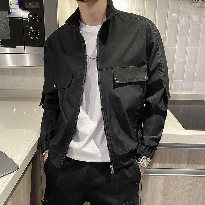 Áo Khoác Bóng Chày Tay Dài Dáng Ôm Kiểu Hàn Quốc Cá Tính Cho Nam