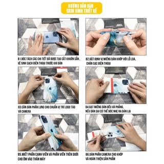 Miếng Dán Skin Cá Chép Dành Cho IPhone 12/13/14 Pro Max |SK_IPHTT04| Chất Liệu Nhập Khẩu, Khuôn Cắt CNC Dán Lưng Viền
