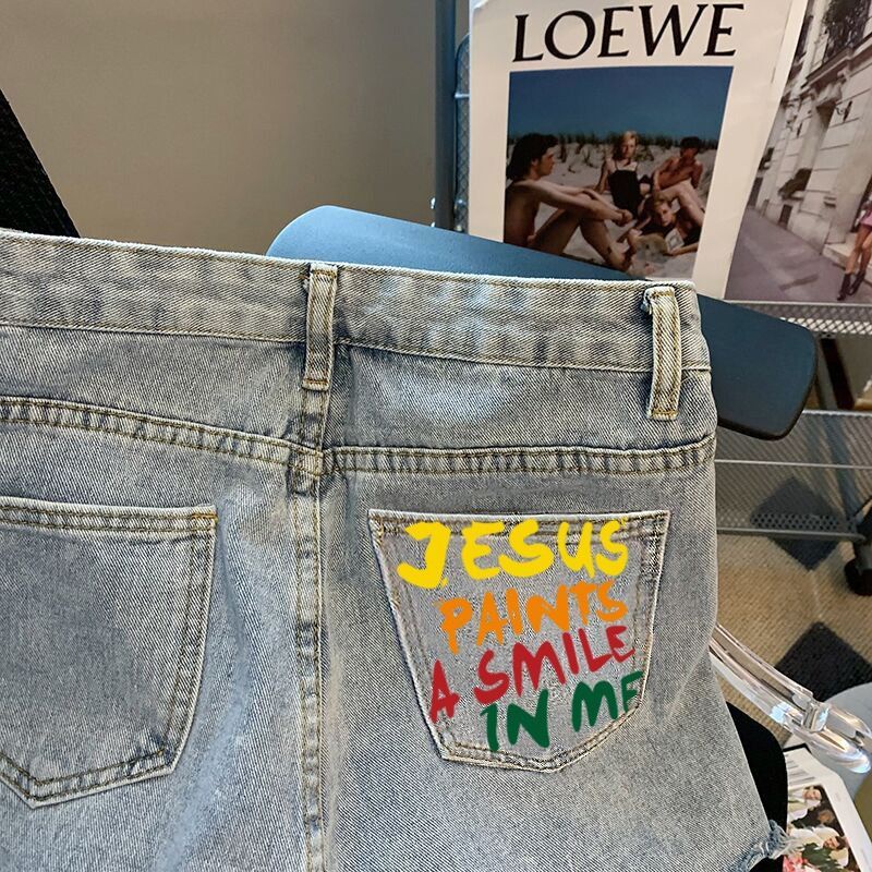 Quần Short denim Lưng Cao Ống Rộng Thời Trang Mùa Hè Dành Cho Nữ