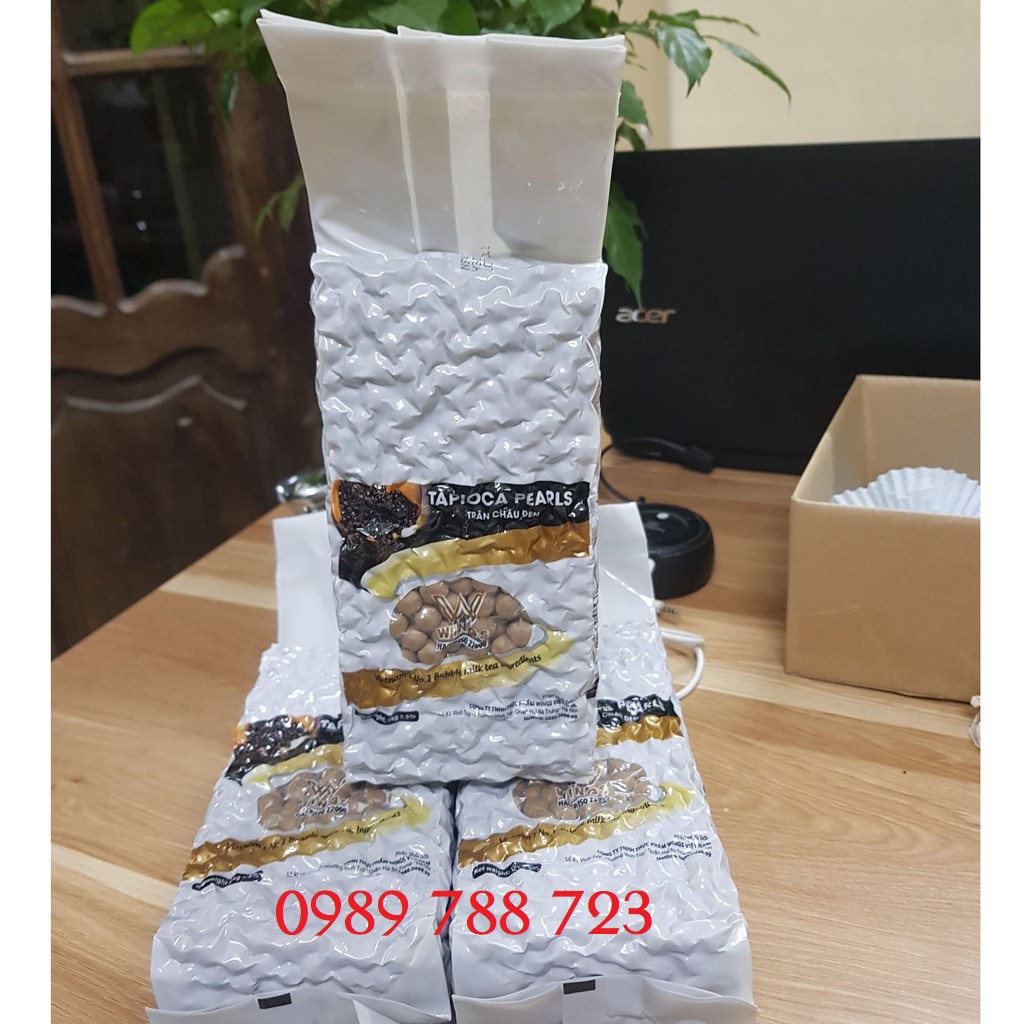 Trân châu đen Wings loại gói 1kg - Thơm ngon hảo hạng- giá siêu rẻ