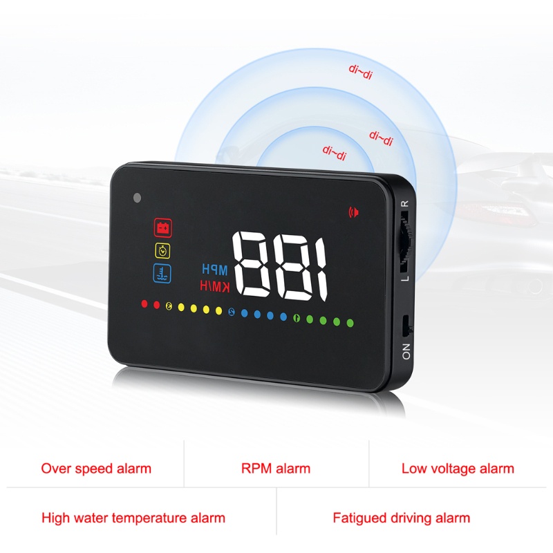 Thiết Bị Hiển Thị Tốc Độ Kỹ Thuật Số HUD Tự Động Cảnh Báo An Toàn Cho Xe Hơi