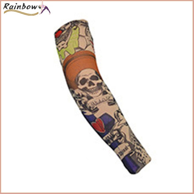 Vỏ Bọc Cánh Tay Chống Nắng UV Thoáng Khí Họa Tiết Hình Xăm Dùng Khi Đi Xe Đạp Ngoài Trời