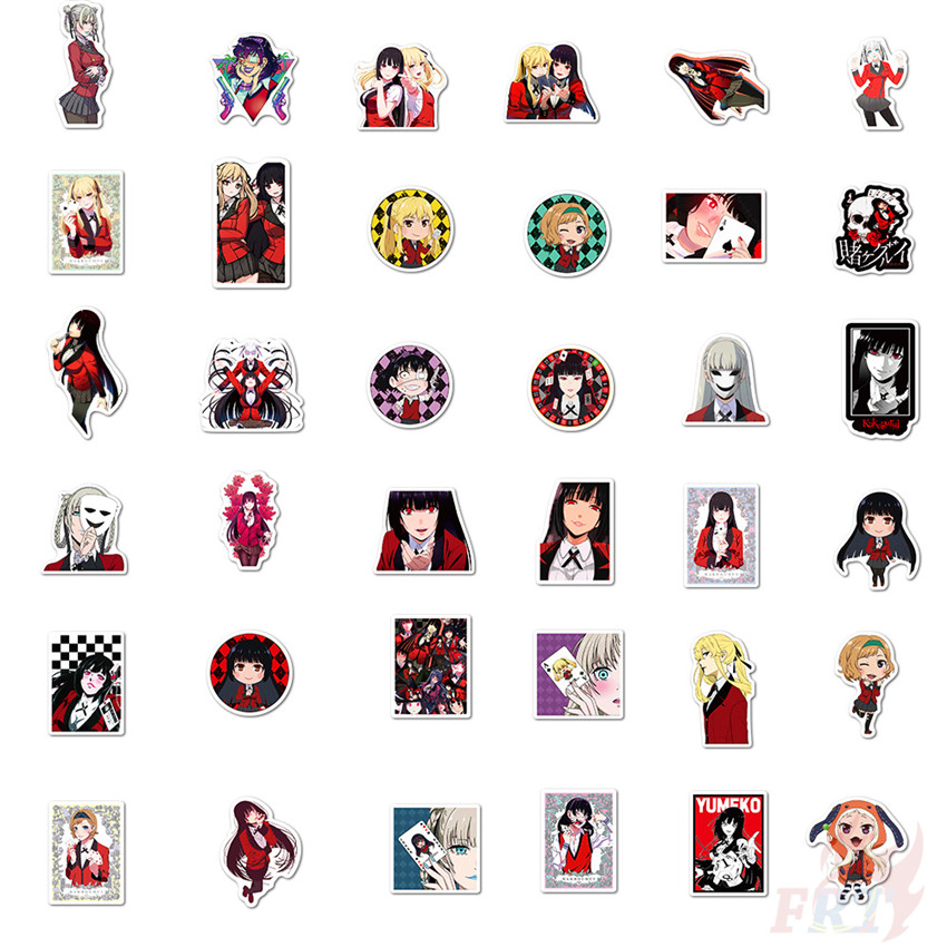 Set 100 nhãn dán Kakegurui - Series A Jabami Yumeko chống nước hợp thời trang DIY