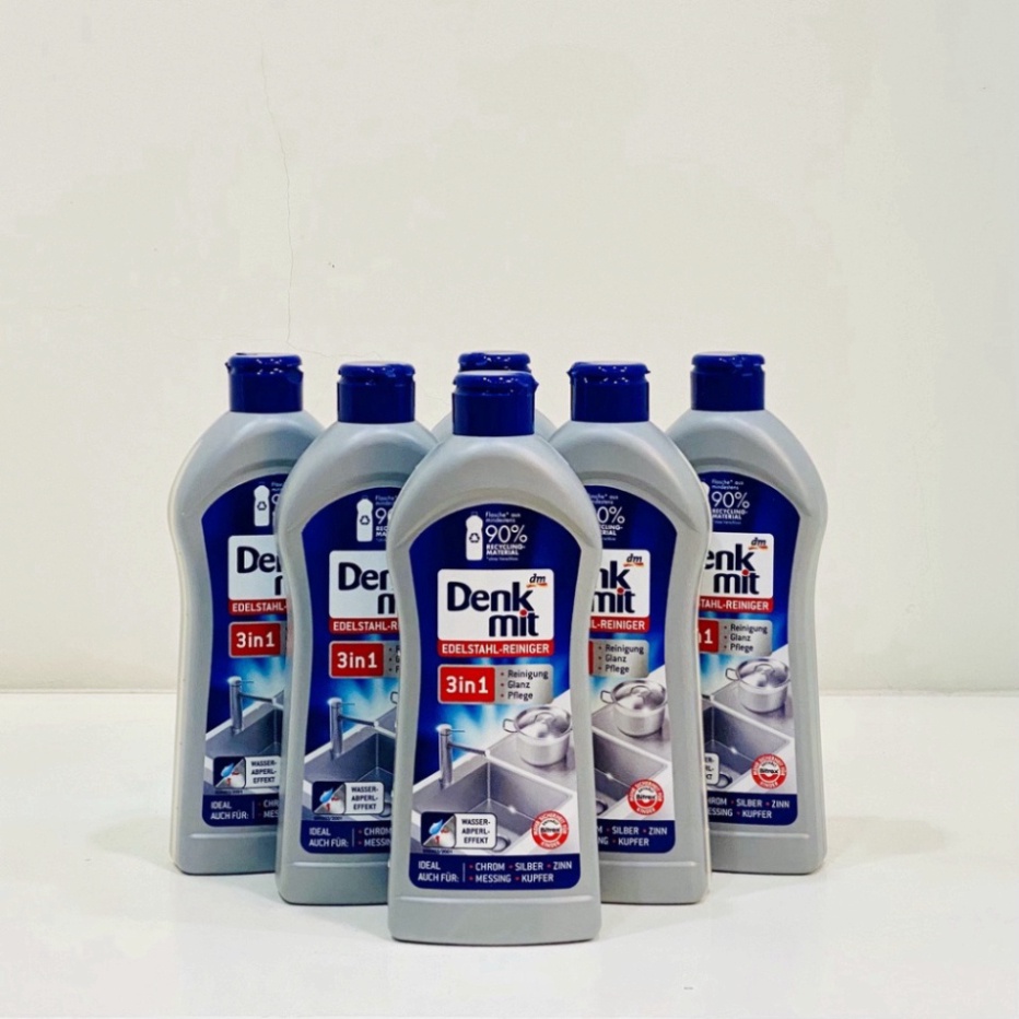 Kem Tẩy Cặn Canxi Đánh Bóng Đồ Chrome Inox Denkmit Chuẩn Đức Chai 300ml