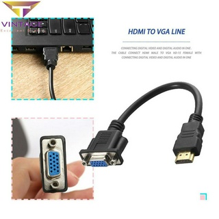Cáp chuyển đổi AV Video kết nối giắc cắm HDMI sang cổng cắm VGA D-SUB 15 chân cho HDTV Set-Top