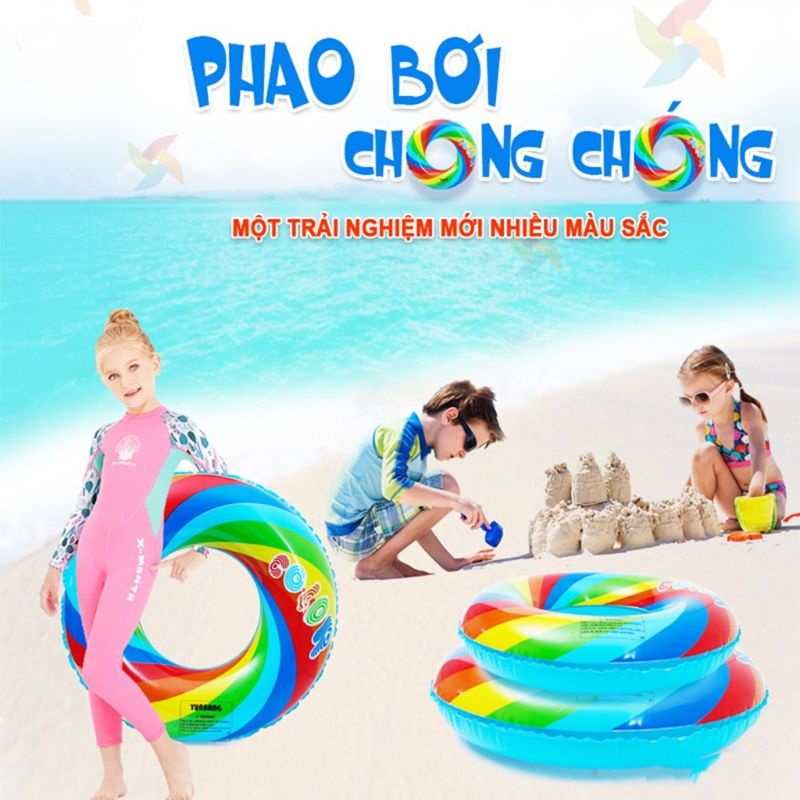 Phao tròn cầu vồng đủ kích thước 60cm,70cm và 90cm.kaori86