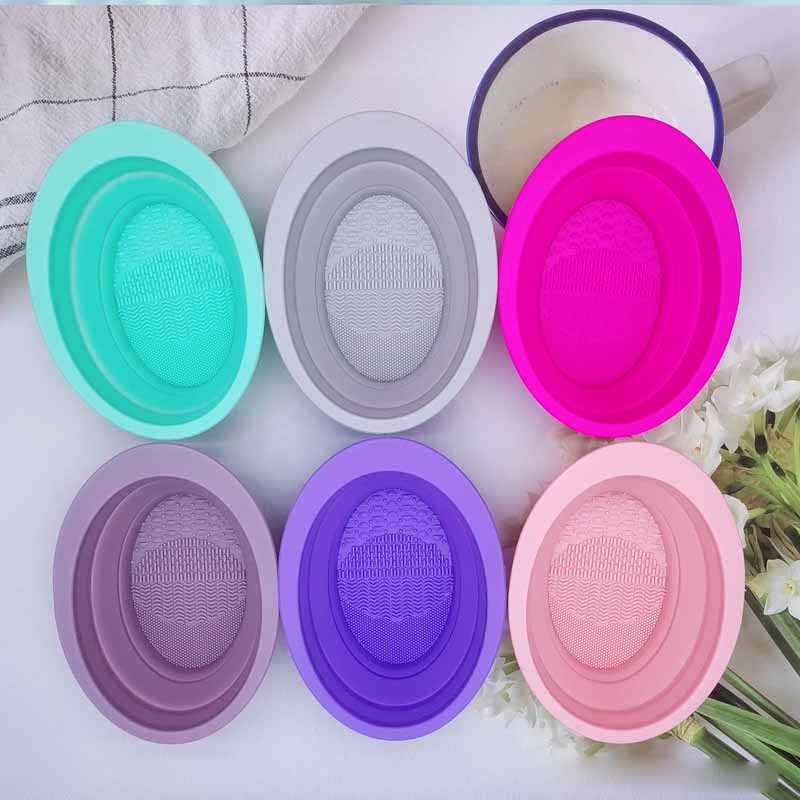 Miếng Silicone Vệ Sinh Cọ Trang Điểm Gấp Gọn Tiện Lợi