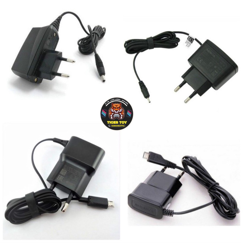 Sạc Nokia chân kim loại tốt, dây sạc Nokia 1280, sạc điện thoại Nokia có tem đỏ