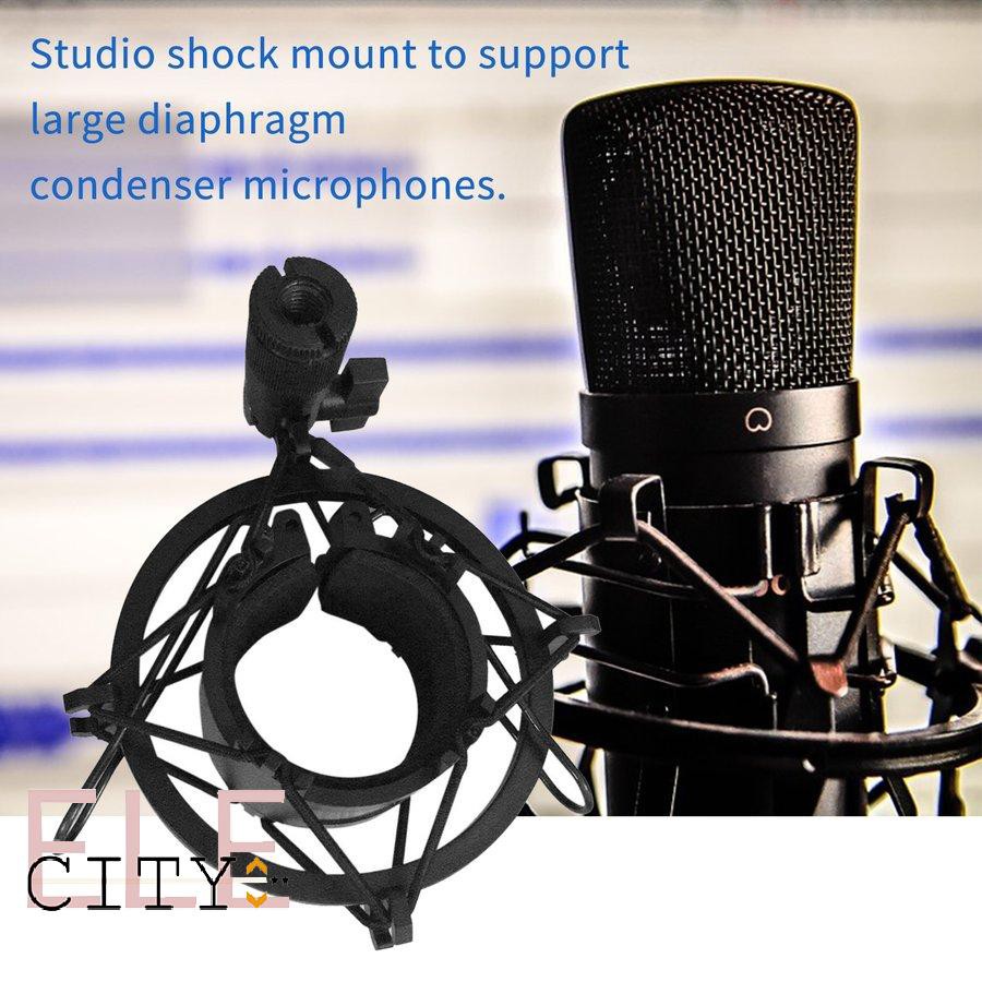 111ele} Universal Mic Microphone Shock Mount Clip Holder Studio Sound Recording