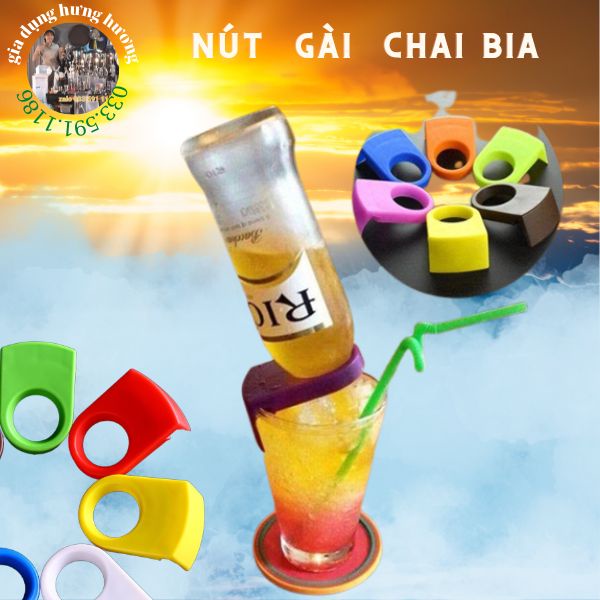 Nút kẹp gài Ly cốc bia úp ngược bằng nhựa, dụng cụ đồ pha chế trà sữa