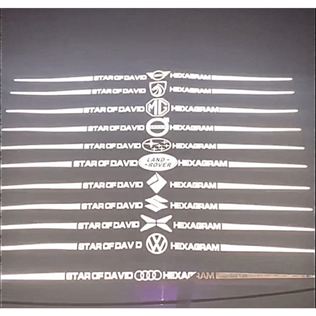 Decal trang trí xe hơi, xe máy phản quang - Miếng dán phản quang nhiều màu - decal ô tô theo hãng xe - miếng dán ô tô