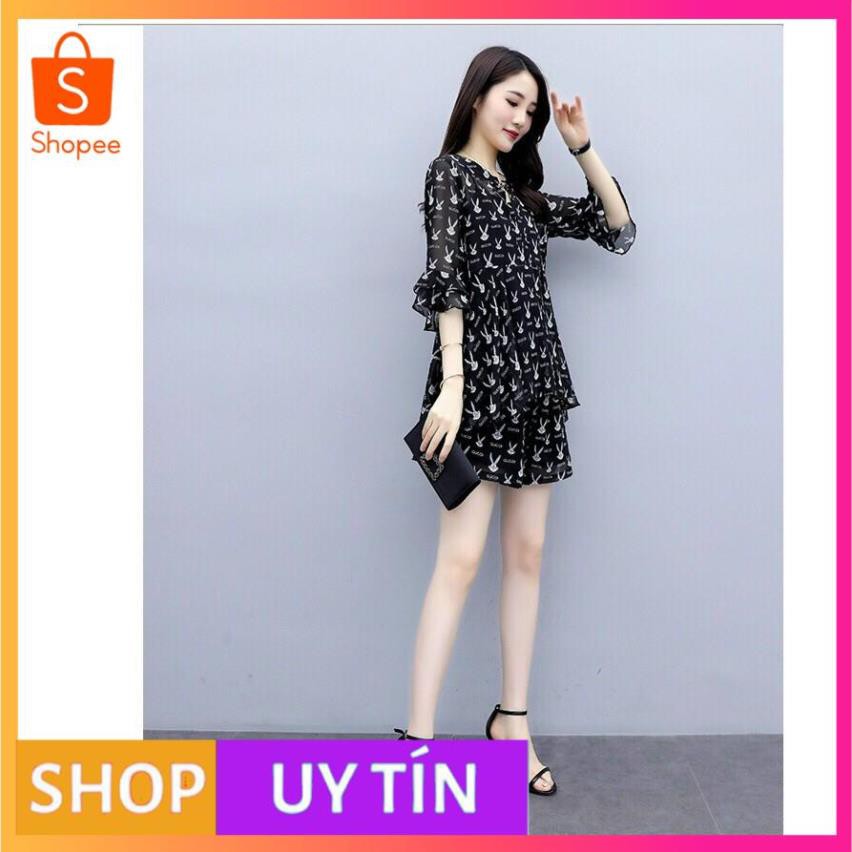 HÀNG NHẬP CAO CẤP -SET BỘ VOAN SHORT HỌA TIẾT THỎ SIÊU CUTE - [MẪU ĐẸP CHẤT LƯỢNG]