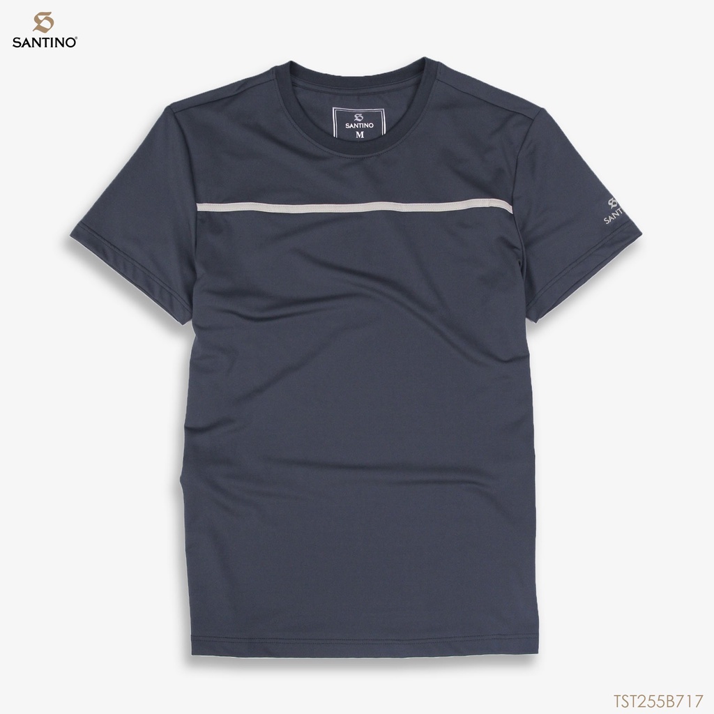 Áo thun nam ngắn tay không cổ Santino chất liệu Thể Thao co giãn 4 chiều thoải mái, phù hợp mọi độ tuổi TST255B718 | BigBuy360 - bigbuy360.vn