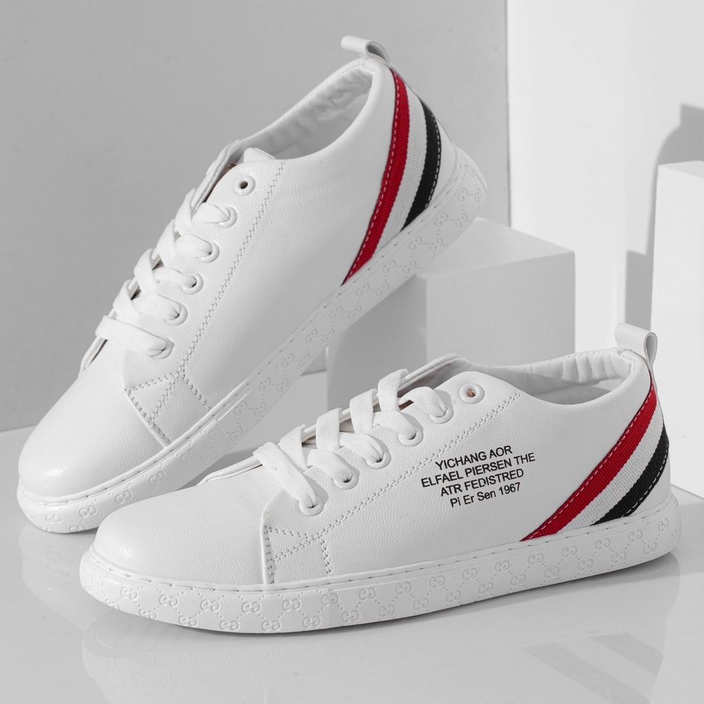 Giày nam thể thao sneaker màu trắng cổ cao cho học sinh phong cách Hàn Quốc 2022 - KHO GIÀY 68