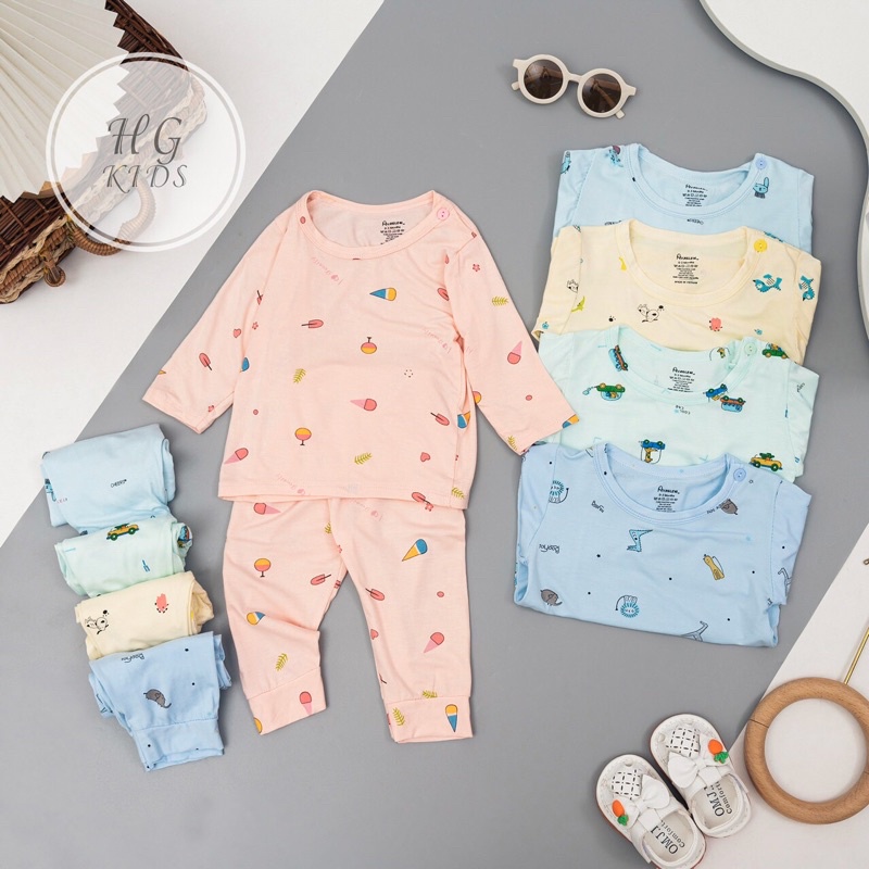 Combo 50 bộ dài tay thun lạnh cho bé