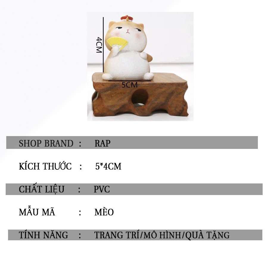 [BIG SIZE] Set 4 mô hình mèo quý tộc Nhật Bản thần thái sang chảnh dễ thương để bàn trang trí góc làm việc  - Ráp