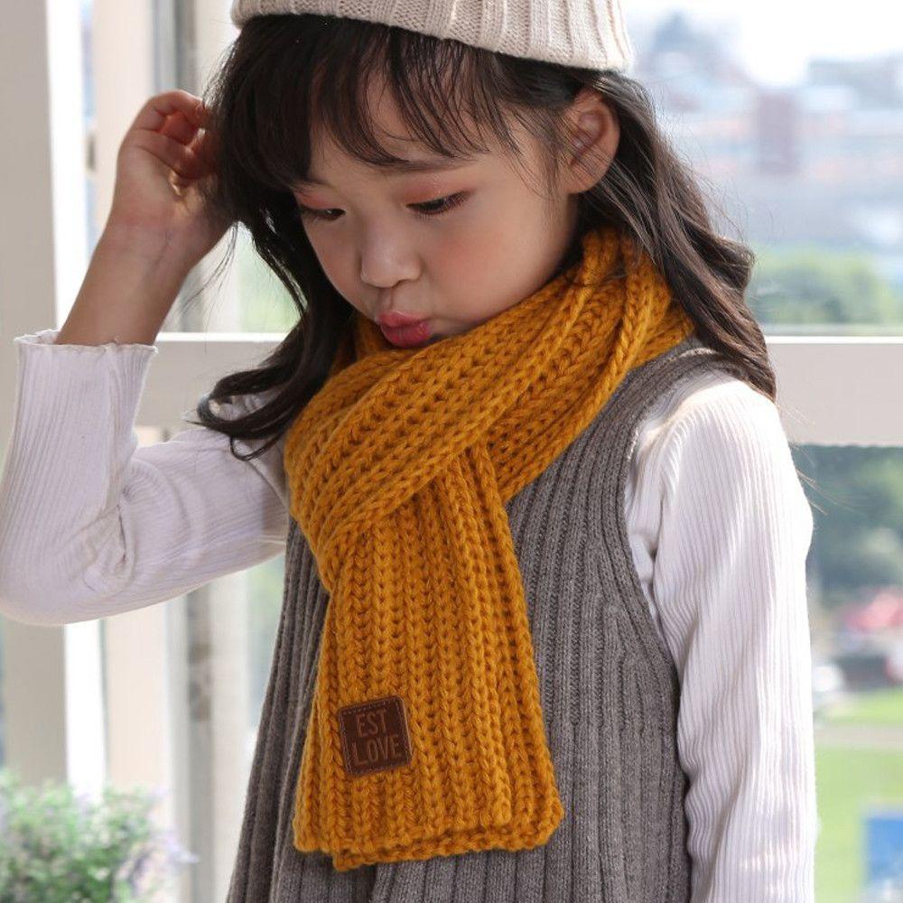 Mihan1 Khăn Choàng Cổ Dệt Kim Dày Dặn Mềm Mại Giữ Ấm Mùa Đông Cho Bé