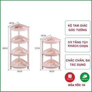 Kệ góc nhà tắm, nhà bếp nhựa việt nhật, kệ tam giác góc tường để đồ trang điểm, mỹ phẩm