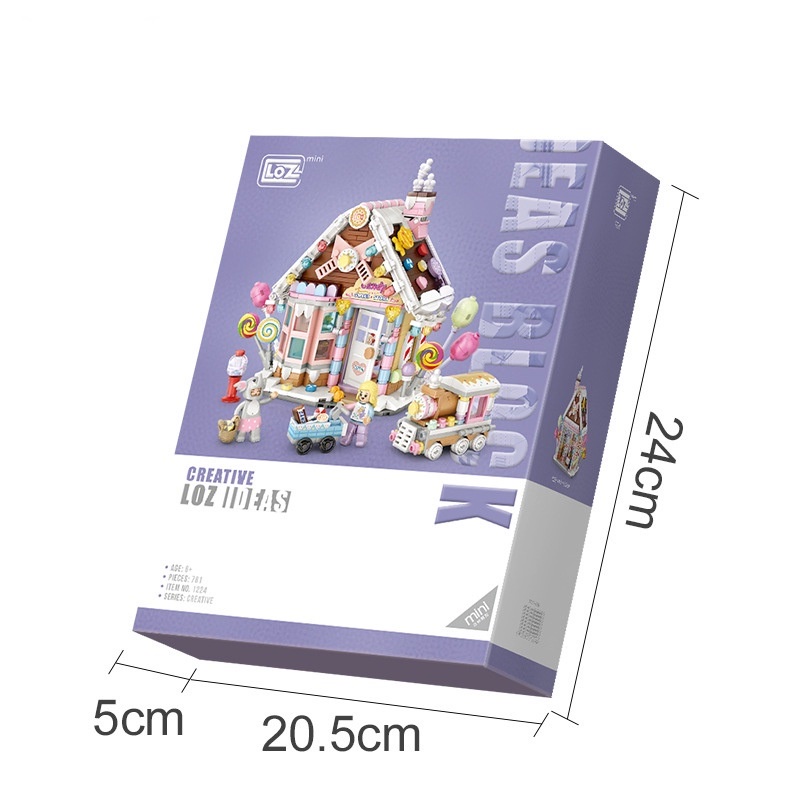 Bộ mô hình lắp ráp khối xây dựng LOZ đồ chơi Candy House