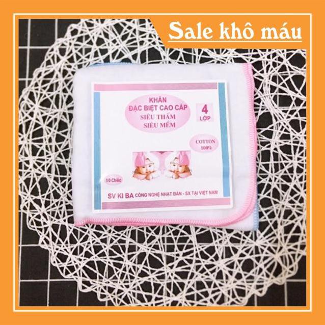 Khăn sữa Kiba siêu mềm 4 lớp cho bé