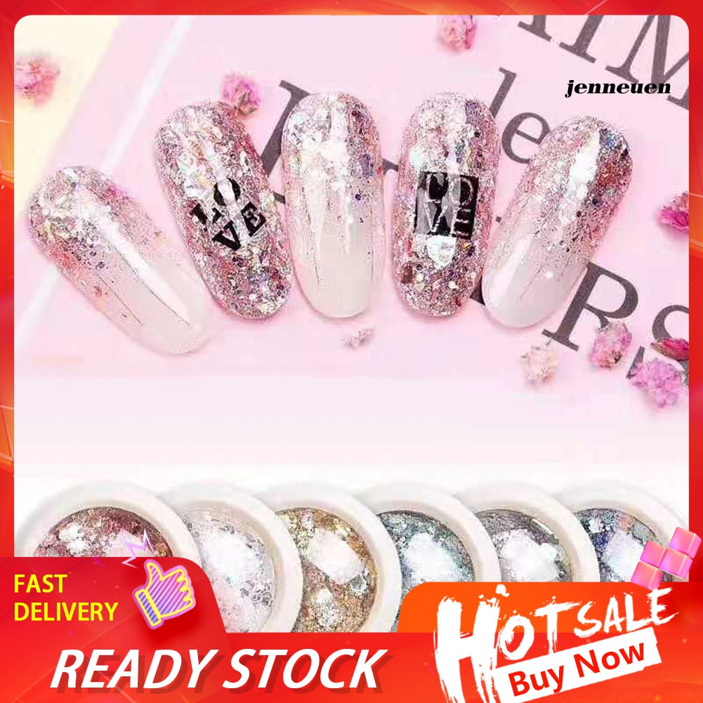 Hộp phấn kim tuyến trang trí móng tay nghệ thuật lấp lánh thời trang