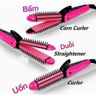 Máy làm tóc đa chức năng, Máy uốn tóc, Lược, máy là tóc 8890 NOVA 3 IN 1